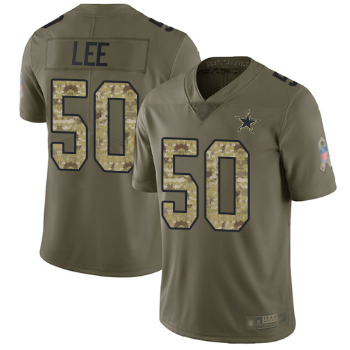 Men Dallas Cowboys Limited Olive Camo Sean Lee #50 2017 Salute to Service NFL Jersey->nfl t-shirts->Sports Accessory